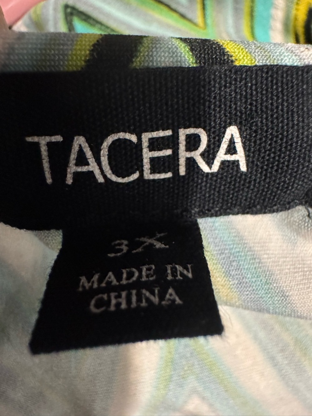 Tacera Zigzag Patterned dress with tie shoulders sz 3x - Picture 3 of 5